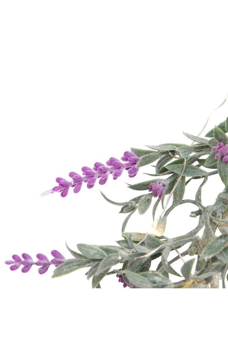 Northlight Pre-Lit Battery Operated Pink Lavender Spring Wreath- 16" - White LED Lights, Alternate, color, 