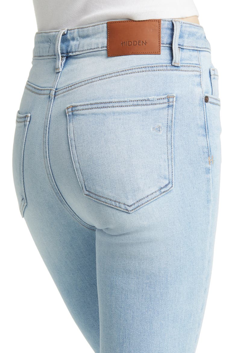 Raw Hem Bootcut Jeans, Alternate, color, LIGHT WASH