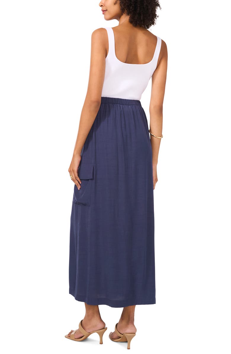 Vince Camuto Drawstring Midi Cargo Skirt, Alternate, color,