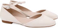 Kailee P Gloria Satin Round Toe Flat