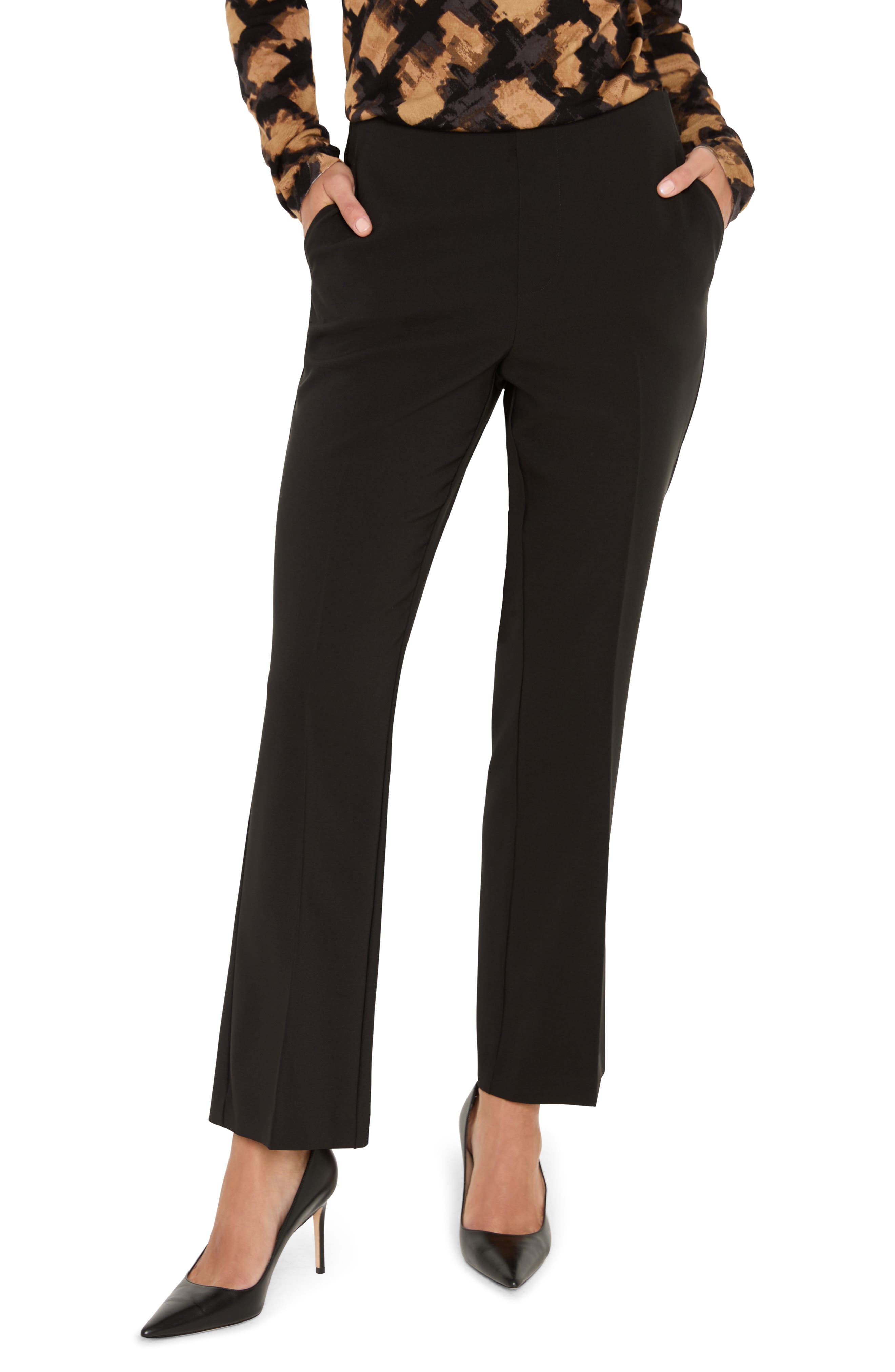 Plaza Pull-On Bootcut Pants