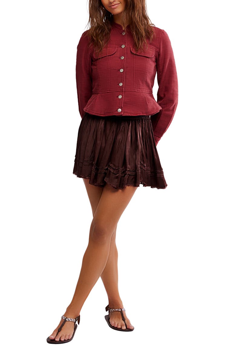 Free People Jocelyn Utility Cotton Jacket, Alternate, color, Red Dahlia