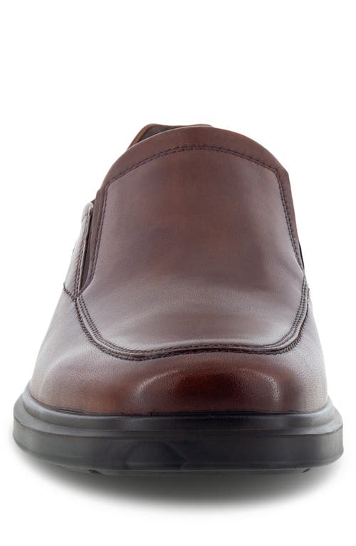 Ecco Helsinki 2.0 Mens Leather Square Toe Loafers In Cognac