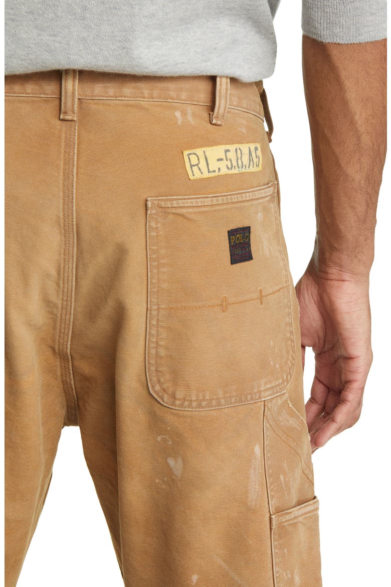 Relaxed Fit Distressed Canvas Pants, Alternate, color, BLUFFPOINT