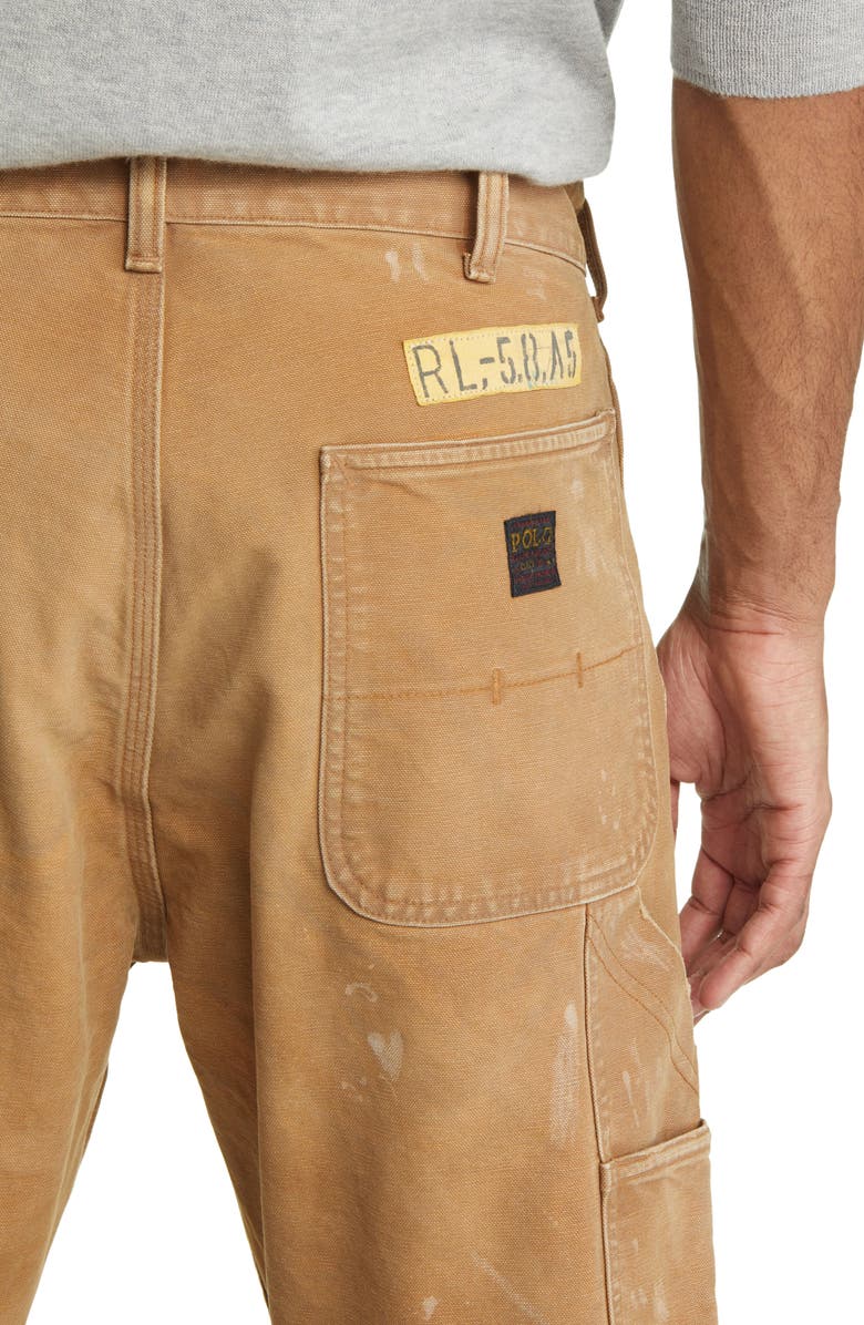Polo Ralph Lauren Relaxed Fit Distressed Canvas Pants, Alternate, color, 