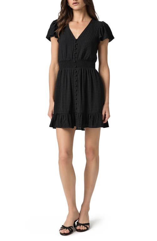PAIGE PAIGE ODELLA GINGHAM FLUTTER SLEEVE MINIDRESS 