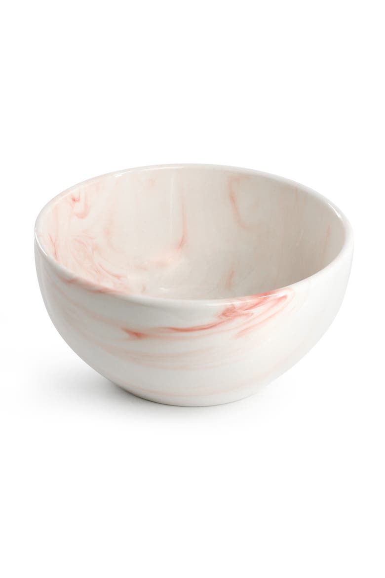 Fine Marble 16 Piece Porcelain Dinnerware Set, Alternate, color, Red