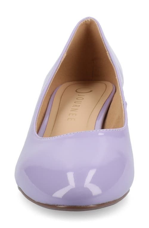 Journee Collection Saarii Block Heel Pump In Patent/lilac