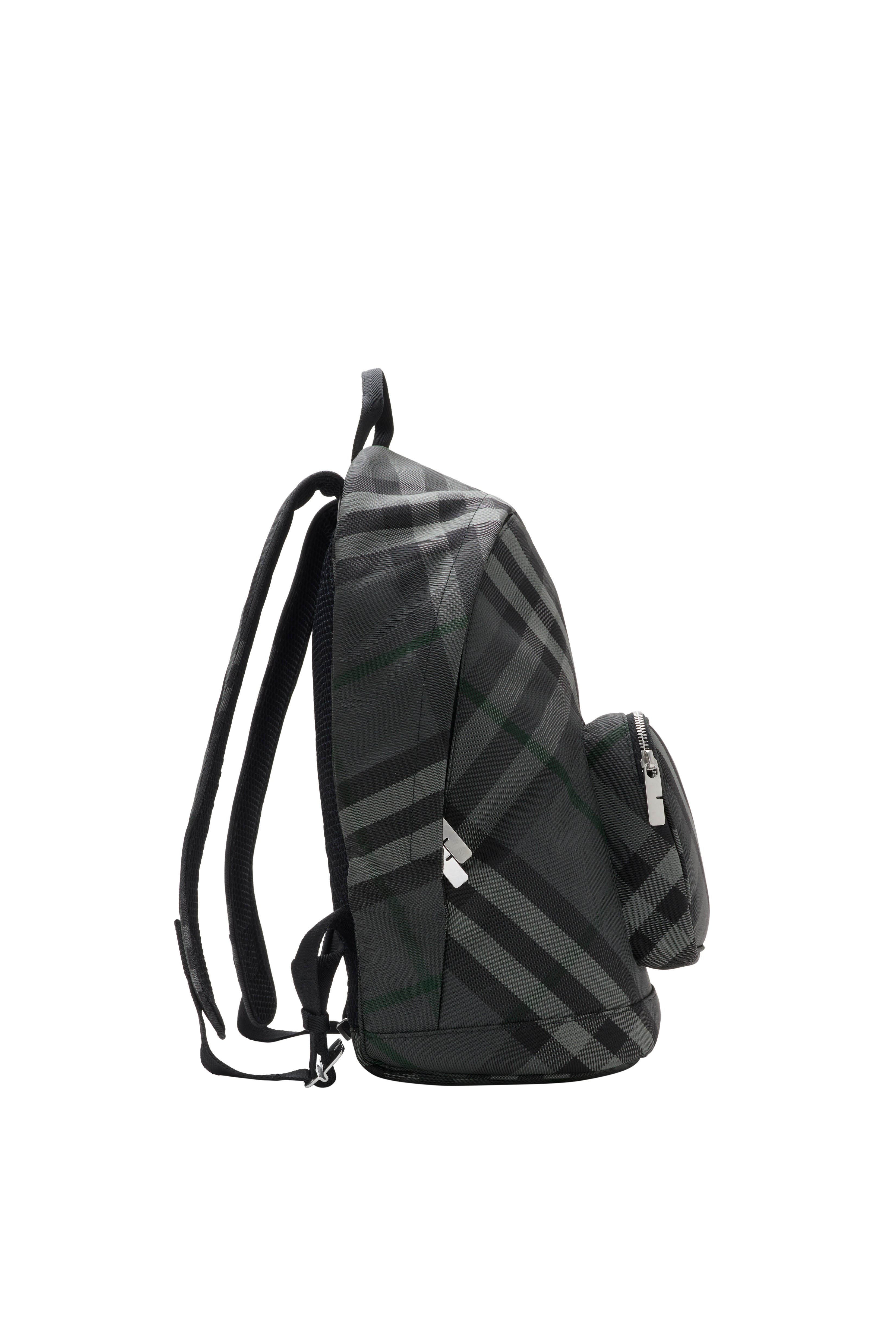 Burberry Grid Backpack, Alternate, color, Charcoal Grey