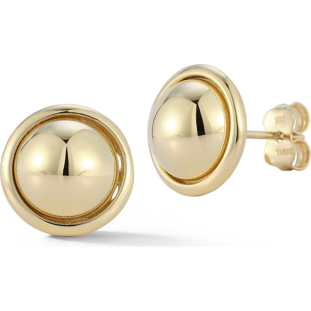 Ember Fine Jewelry Button Stud Earrings In Gold