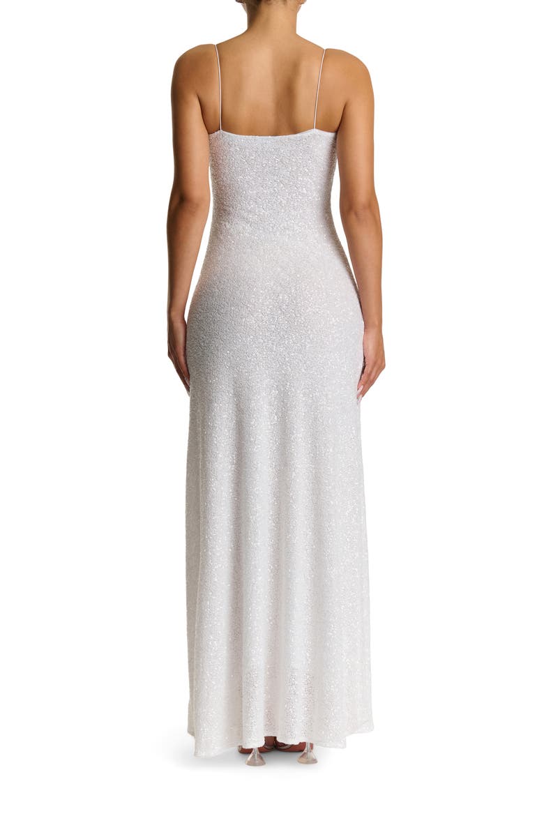 Sequin Embroidery Dress, Alternate, color, WHITE