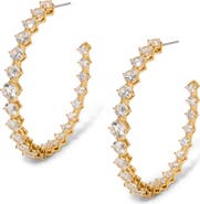 Nadri Sunshower Crystal Hoop Earrings