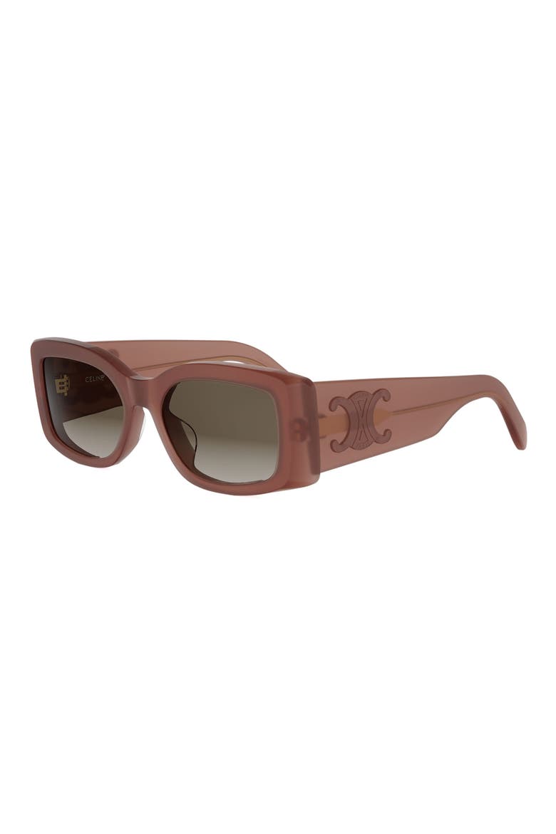 Maxi Triomphe 53mm Gradient Rectangular Sunglasses, Alternate, color, LIGHT BROWN / GRADIENT BROWN
