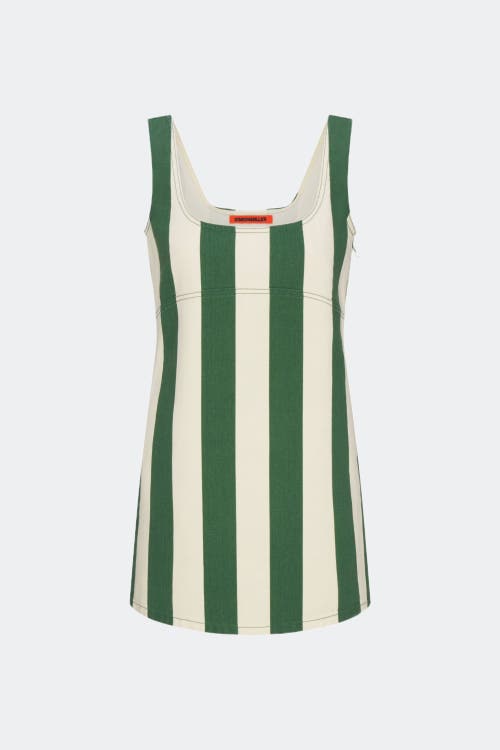 Simonmiller Sahara Striped Denim Dress In Green