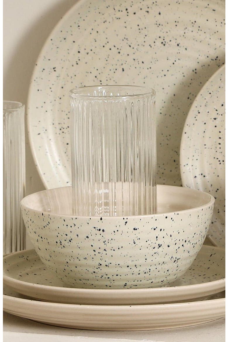 Dua Stoneware 16-Piece Dinnerware Set, Alternate, color, White