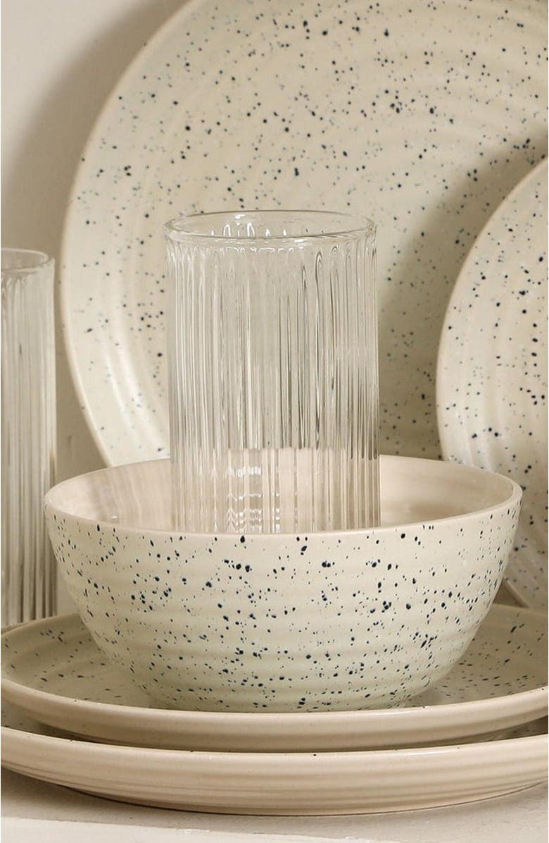 Stone Lain Dua Stoneware 16-Piece Dinnerware Set, Alternate, color, White