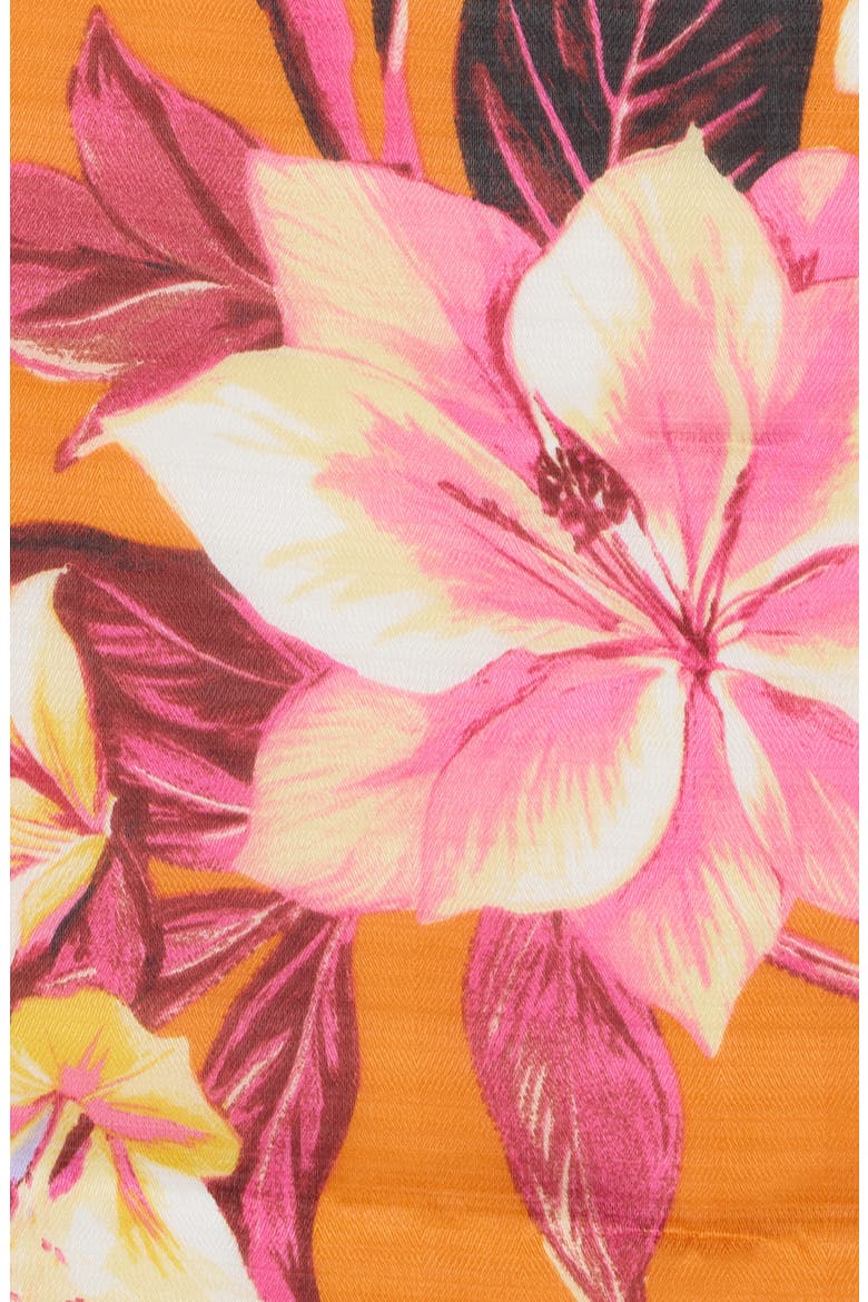 Jungle Floral Square Scarf, Alternate, color, ORANGE MULTI