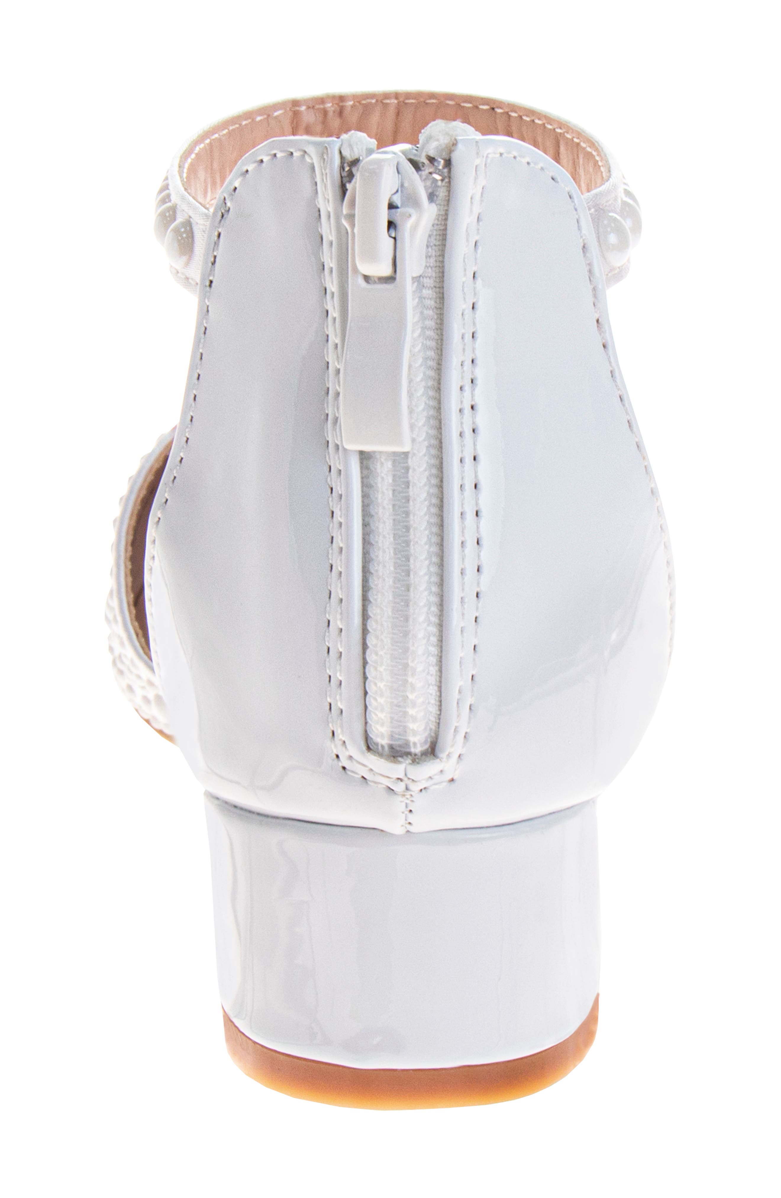 Badgley Mischka Collection Kids' Ankle Strap Pump, Alternate, color, White