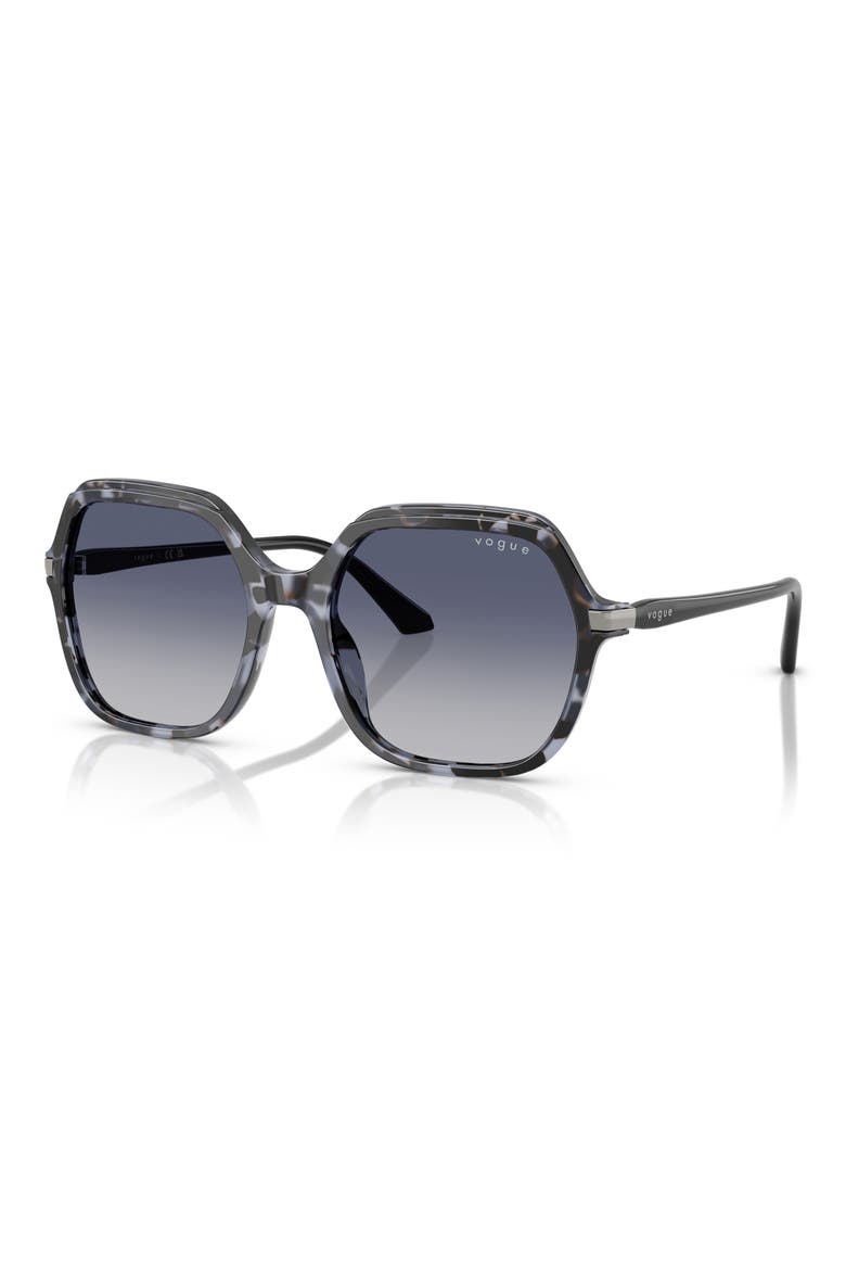 56mm Square Sunglasses, Alternate, color, BLUE TORTOISE