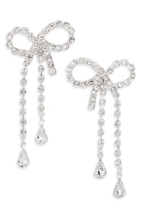 Crystal Bow Earrings
