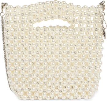 Slouchy Faux Pearl Shoulder Bag