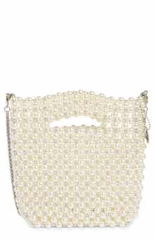 Dolce Vita Slouchy Faux Pearl Shoulder Bag