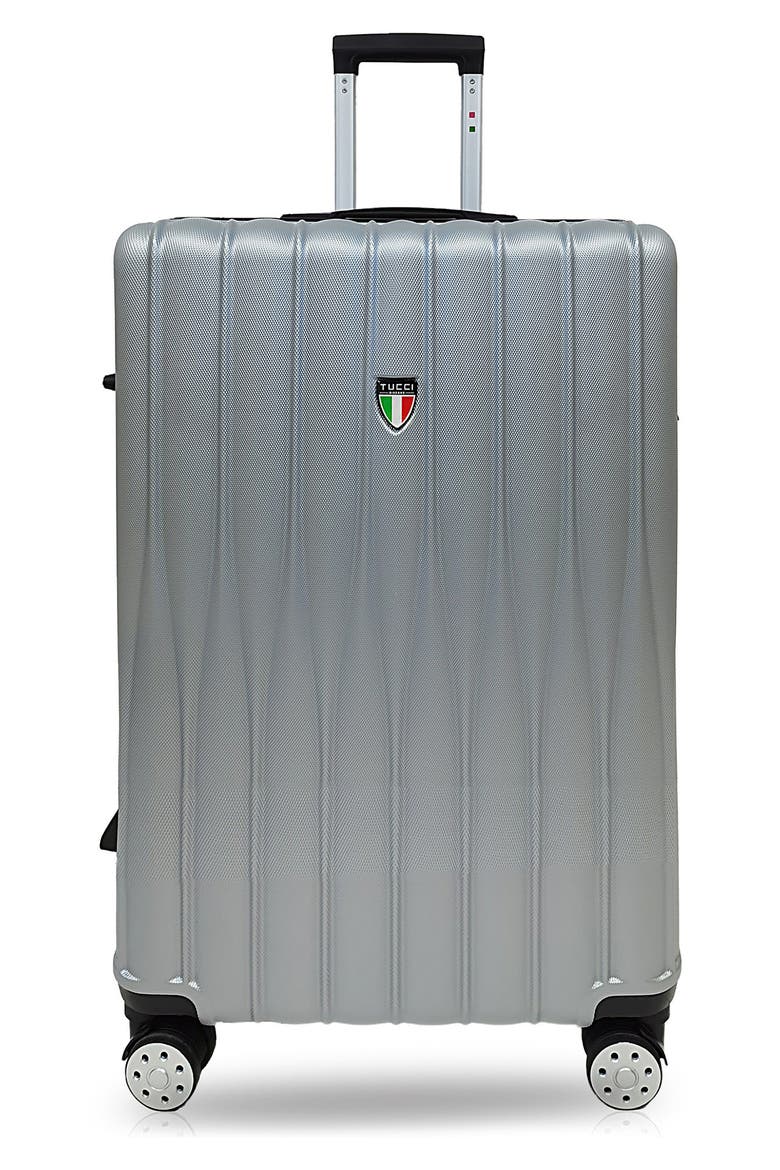 Baratro Hardshell 3-Piece Spinner Luggage Set, Alternate, color, SILVER