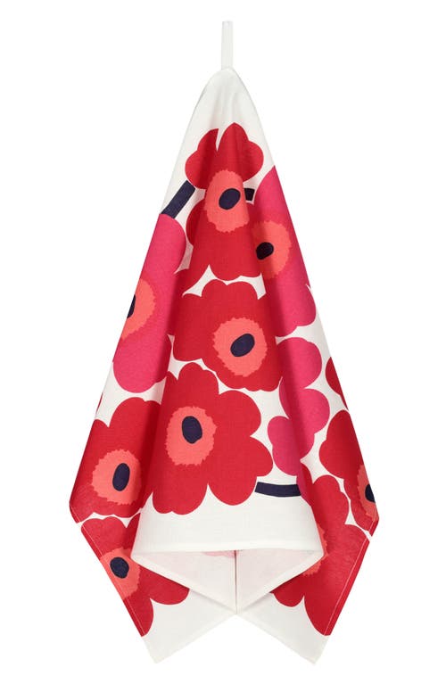 Marimekko Unikko 2-pack Kitchen Towels In Red