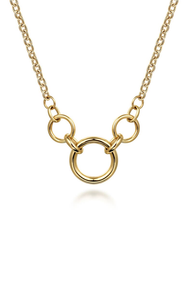 Bujukan Hollow Tube Link Necklace, Main, color, GOLD