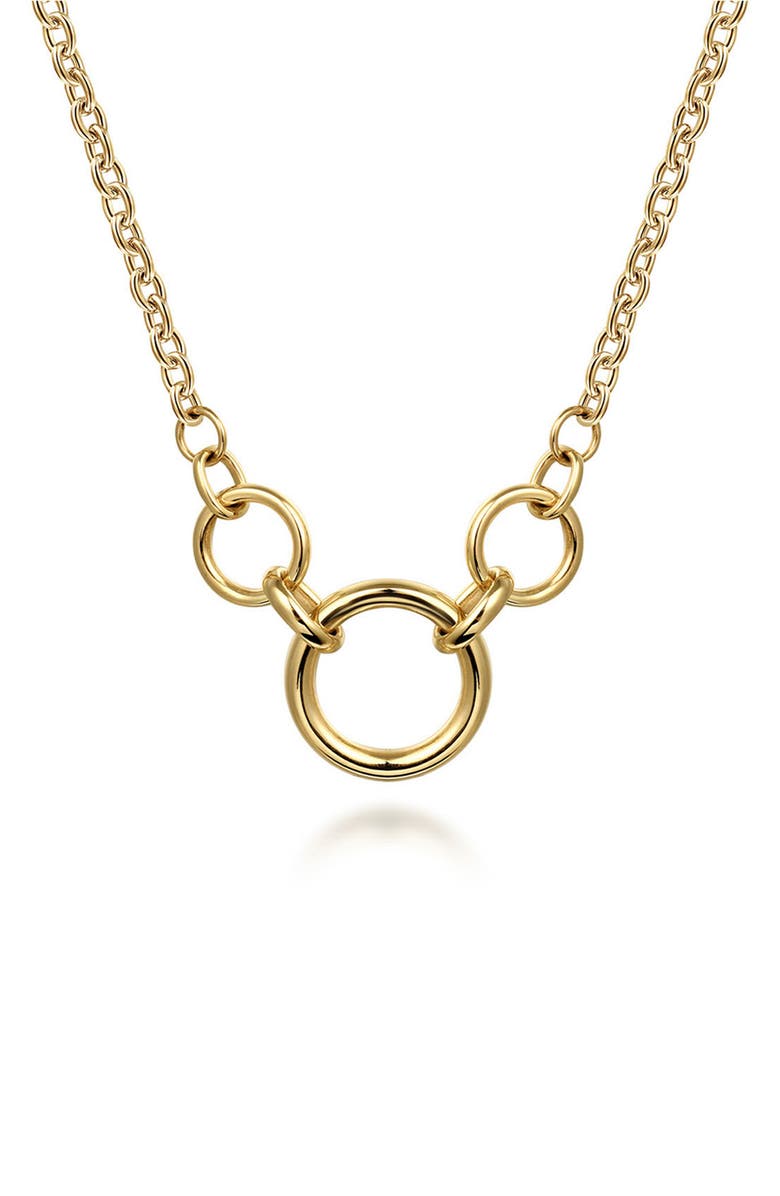 Gabriel & Co. Bujukan Hollow Tube Link Necklace, Main, color, Gold