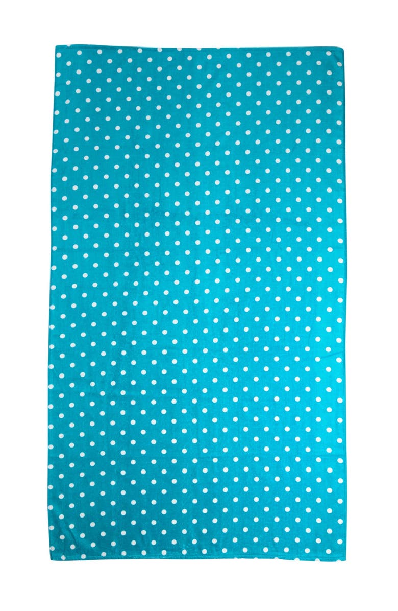 DOHLER Polka Dot Beach Towel - Multi, Main, color,