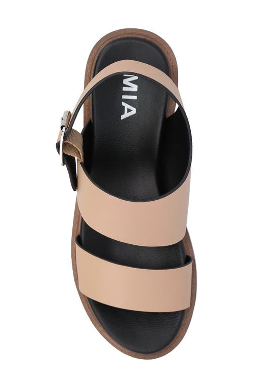 Mia Sheska Slingback Platform Sandal In Tan