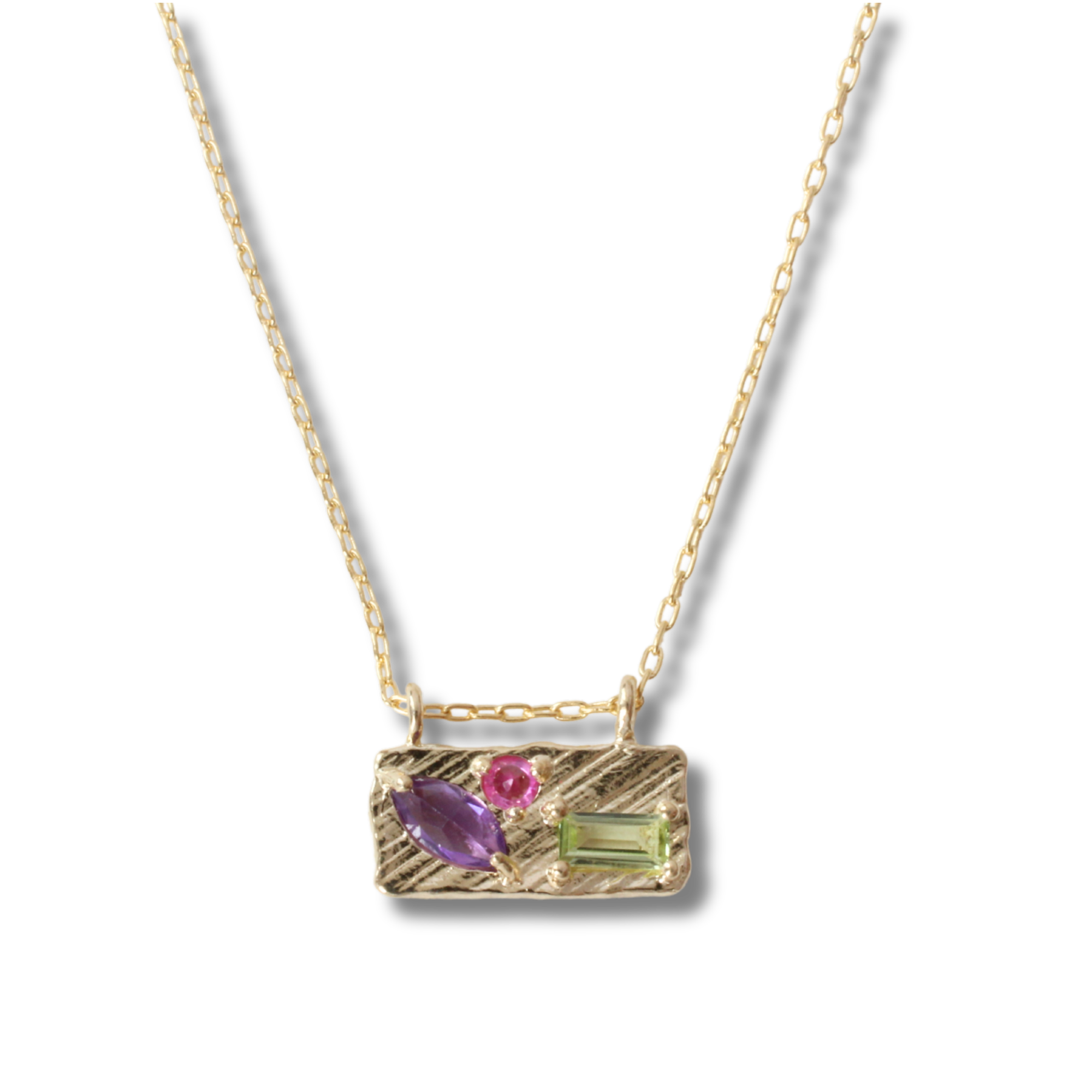 Linn Designs 14k Violet Garden Small Collage Necklace In Gold