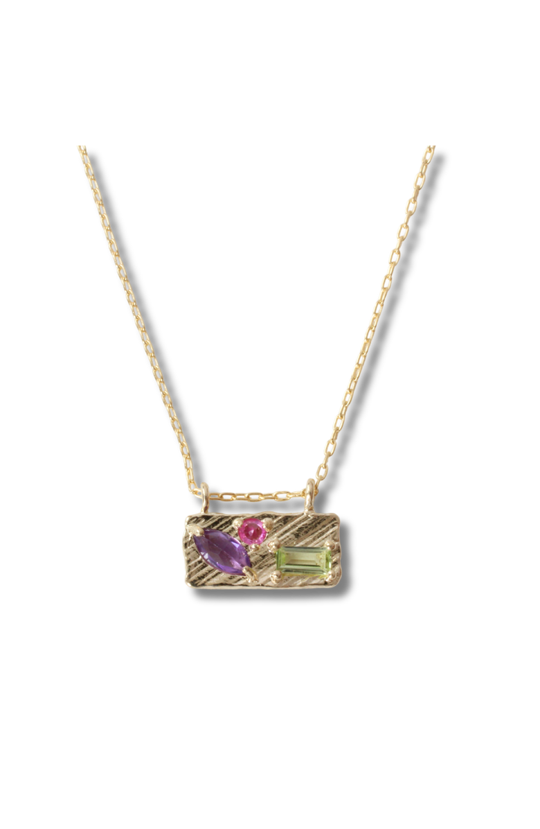 Linn Designs 14K Violet Garden Small Collage Necklace, Main, color, Gold