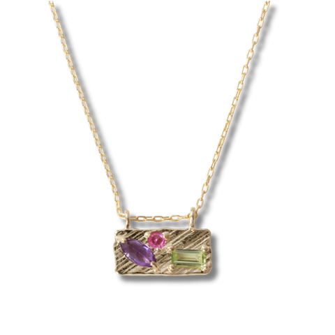 14K Violet Garden Small Collage Necklace