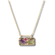 Linn Designs 14K Violet Garden Small Collage Necklace