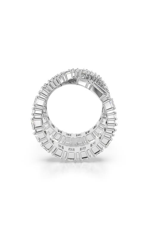Swarovski Hyperbola Infinity Ring In White