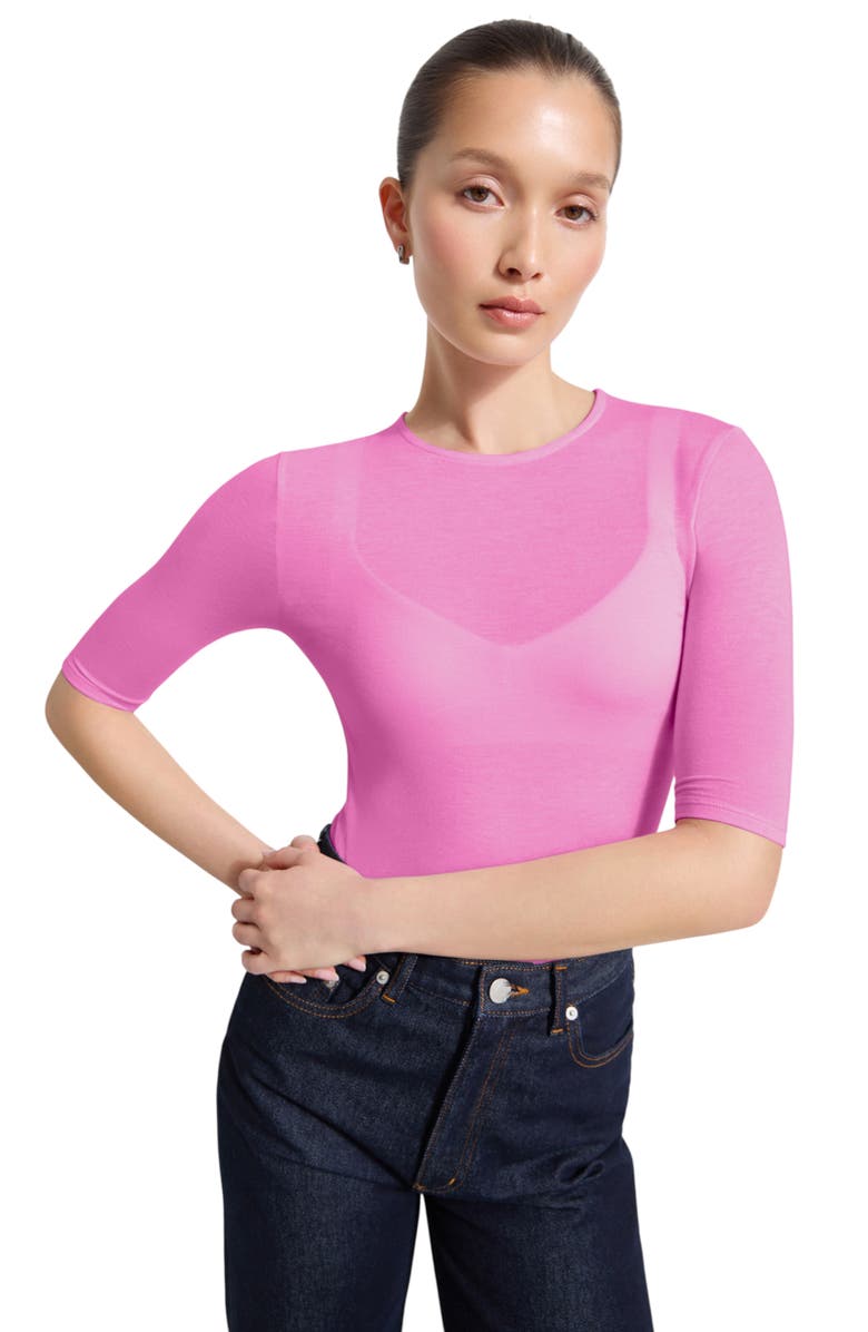 Marcella Frankie Sheer Jersey Top, Alternate, color, 