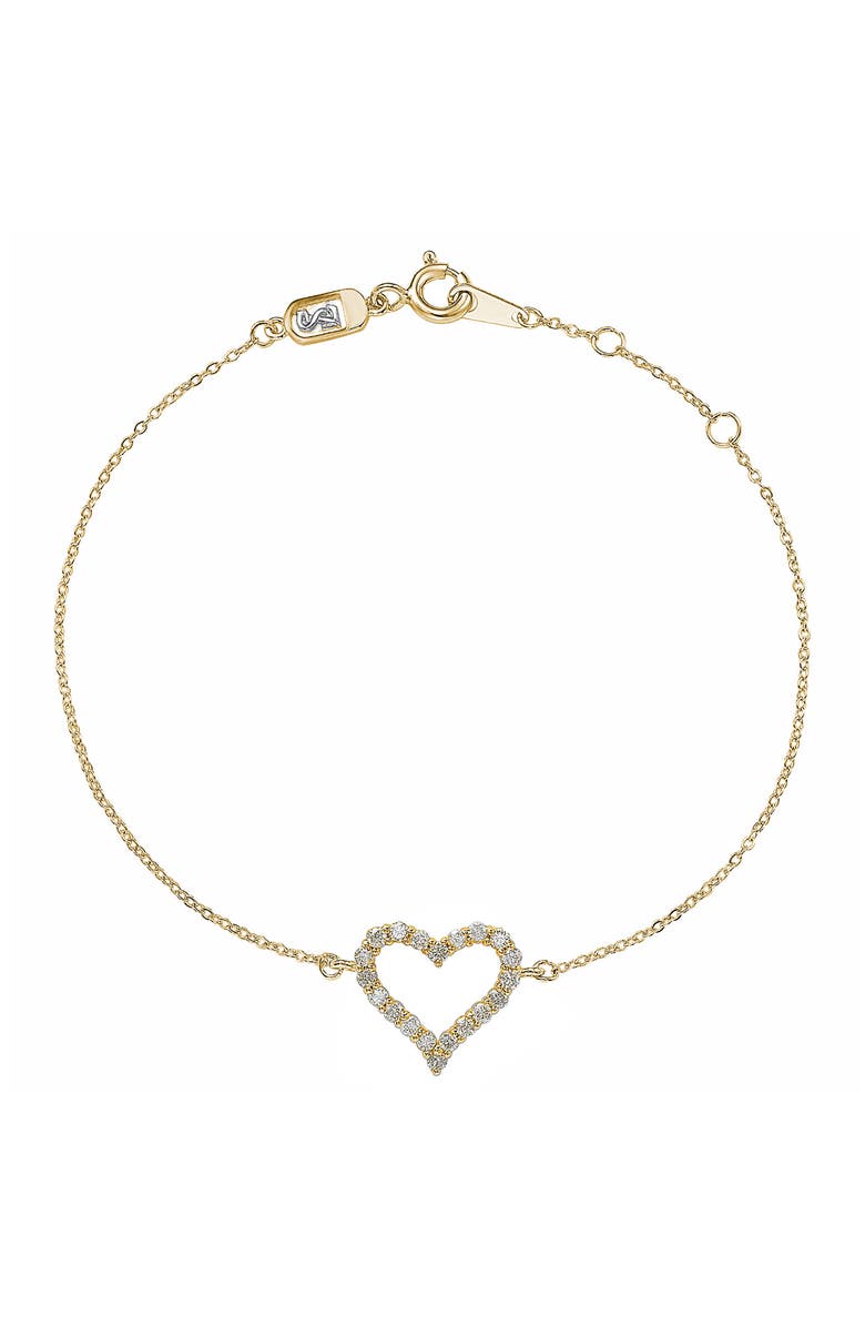 SUZY LEVIAN Diamond Heart Chain Bracelet, Main, color, 