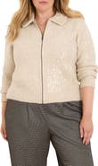 NIC+ZOE Shimmer Sequin Knit Jacket