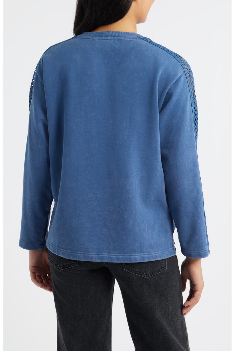 Detailed Sleeve Sweatshirt, Alternate, color, CADET BLUE