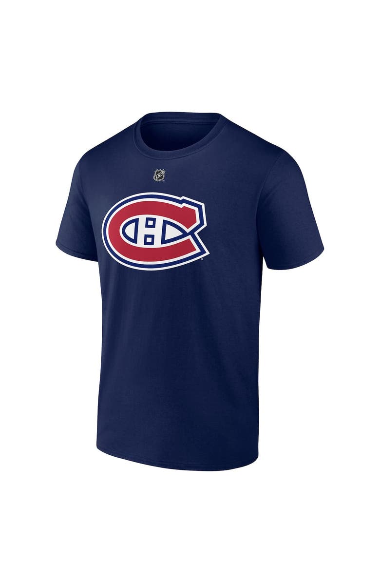 FANATICS Men's Fanatics Ivan Demidov Navy Montreal Canadiens Authentic Stacked Name & Number T-Shirt, Alternate, color, Navy