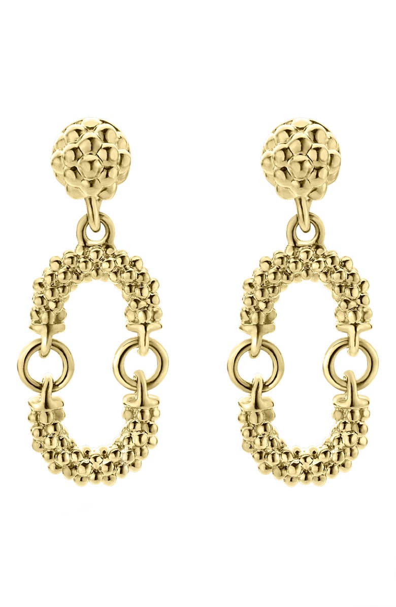 LAGOS Oval Drop Earrings, Main, color, Gold