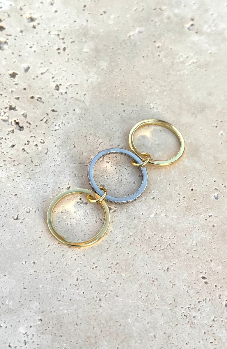 Adornia Interlocking Stacked Cubic Zirconia Rings, Alternate, color, Multi