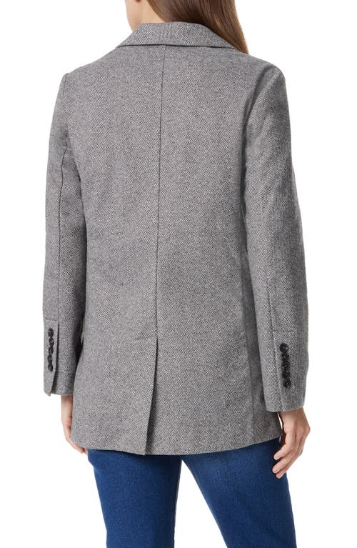 Sam Edelman Fallon Slim Herringbone Blazer In Black