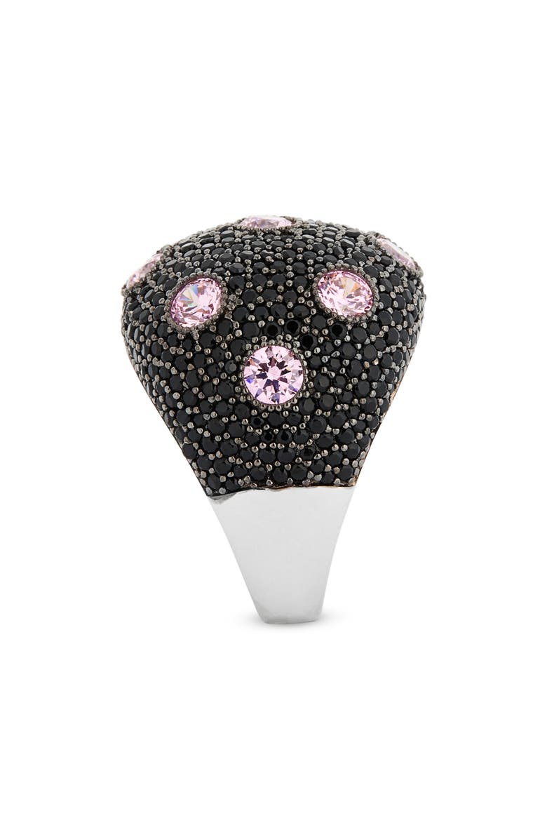 SUZY LEVIAN Sterling Silver Pavé CZ Dome Ring, Alternate, color, Black