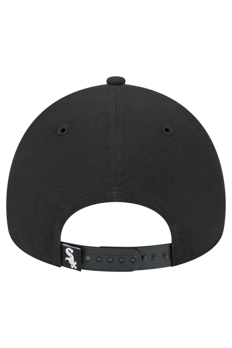 Men's New Era Black Chicago White Sox 9FORTY A-Frame Adjustable Hat, Alternate, color, Black