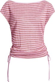 BDG Urban Outfitters Bailey Striped Ruched Top