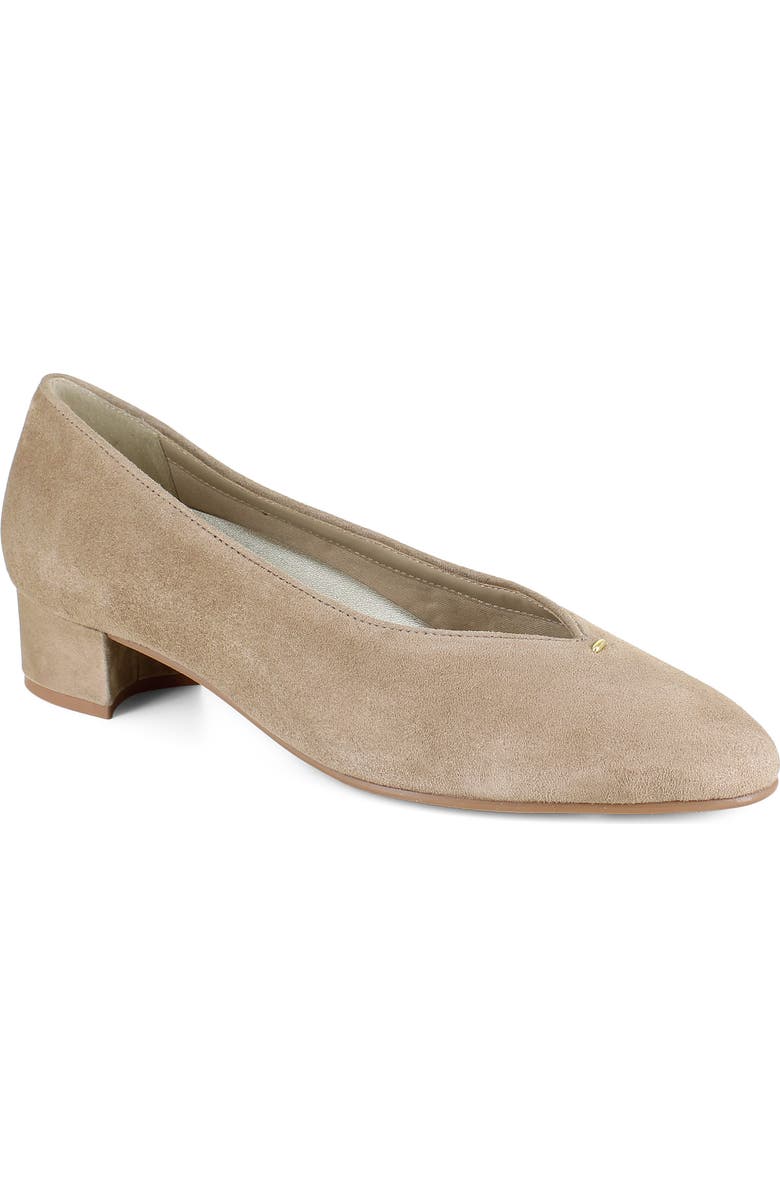 Munro Hannah Block Heel Pump, Main, color, Tan Suede