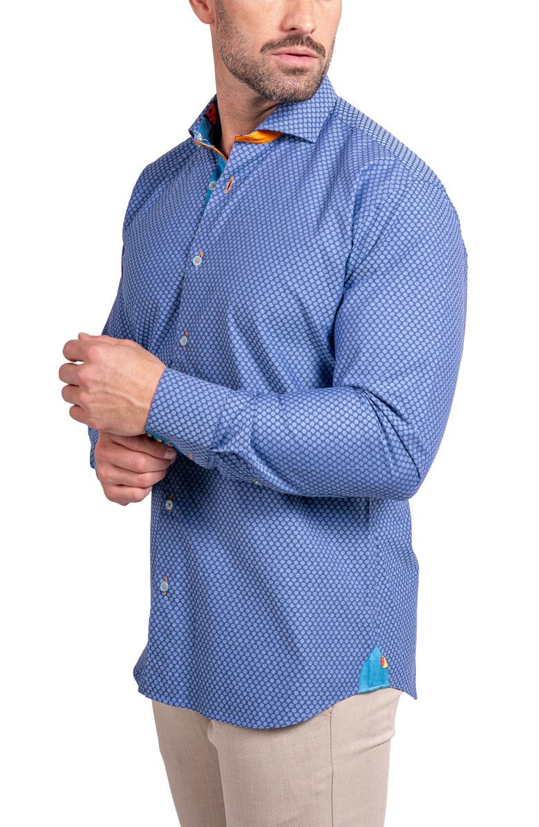 Maceoo Einstein Ascension Contemporary Fit Button-Up Shirt, Alternate, color, Blue